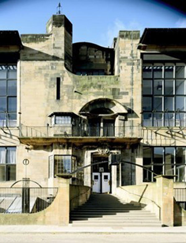 The Mackintosh Building. Image via Glasgow School of Art