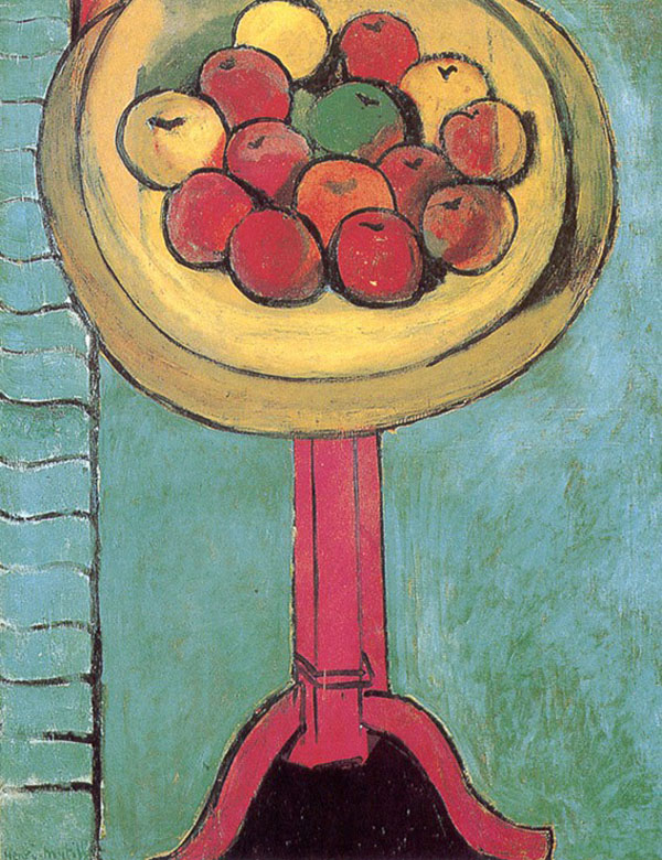 ▼ Apples on a Table, Green Background 1916