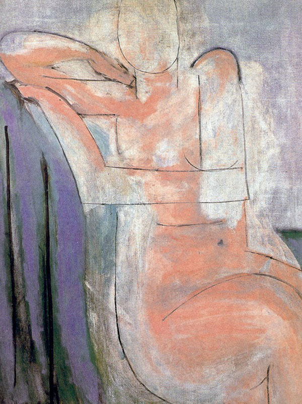 ▼ A PINK NUDE SEATED 1935