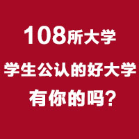 108所学生公认的好大学，有你的吗？